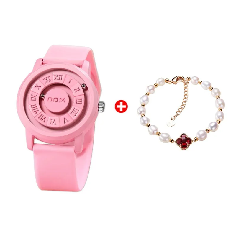 Magnetic Roller Pointer Couple Watch