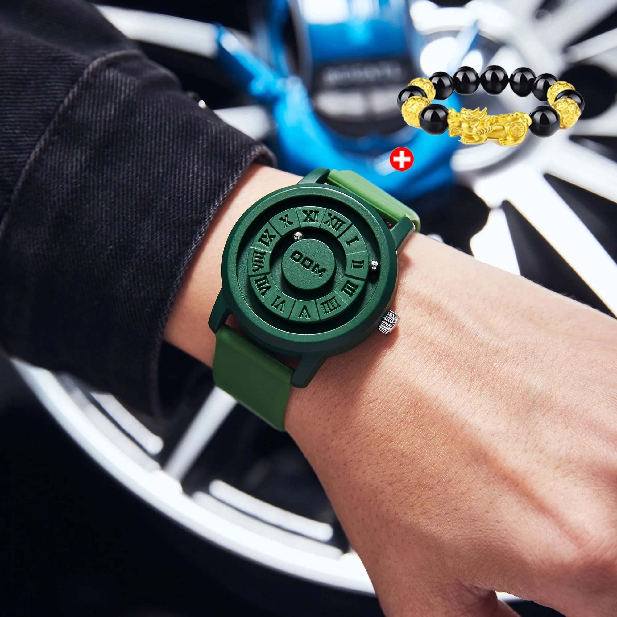 Magnetic Roller Pointer Couple Watch
