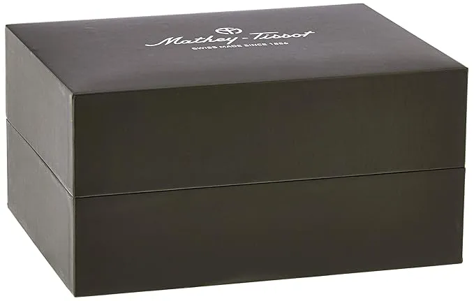 Mathey-Tissot Leather Swiss Made Black Dial Analog Watch For Men- H411NM