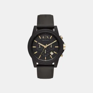 Men's Black Chronograph Silicon Watch AX7105