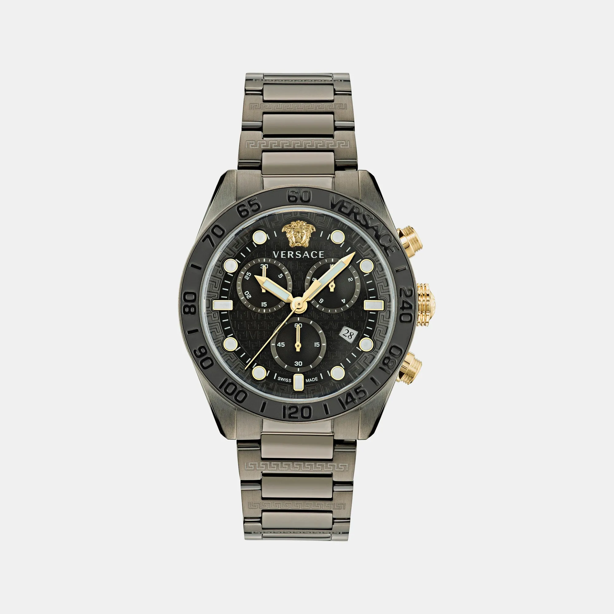 Men's Black Chronograph Stainless Steel Watch VE6K00623