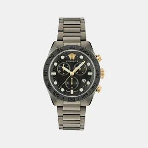 Men's Black Chronograph Stainless Steel Watch VE6K00623