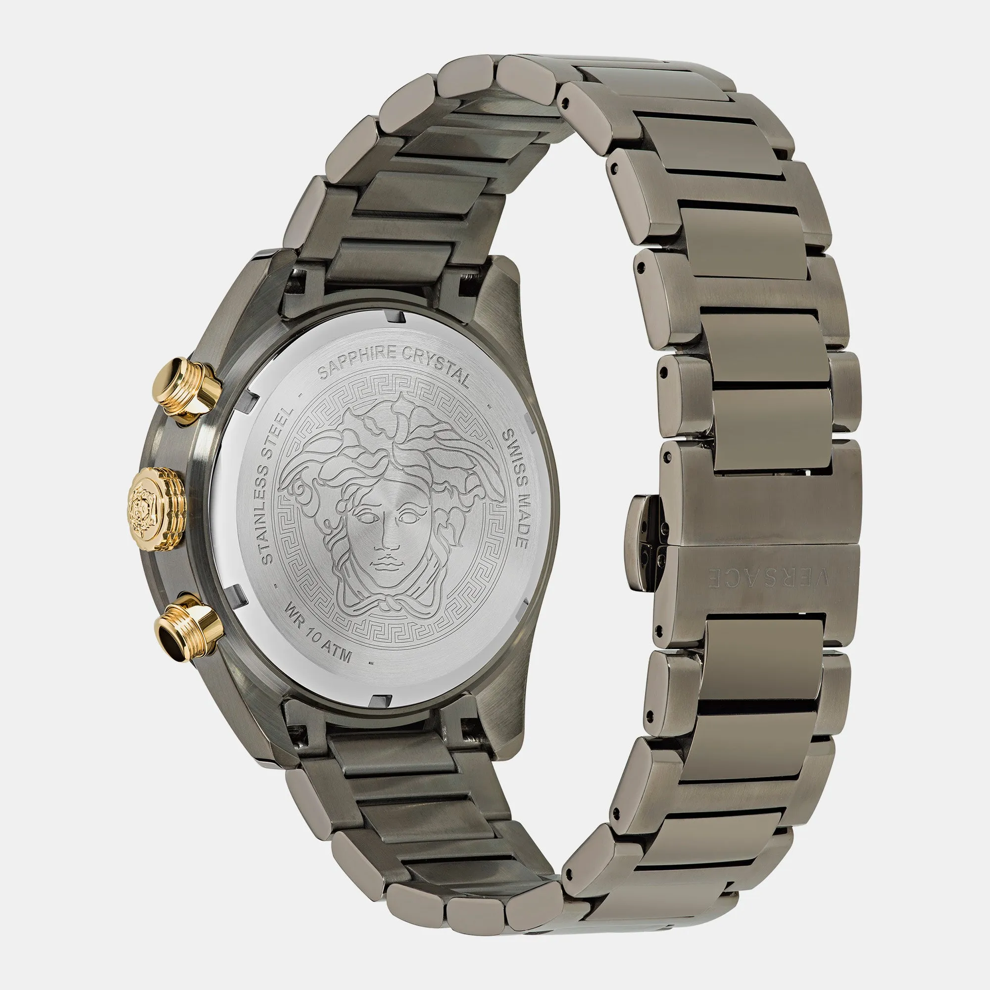 Men's Black Chronograph Stainless Steel Watch VE6K00623
