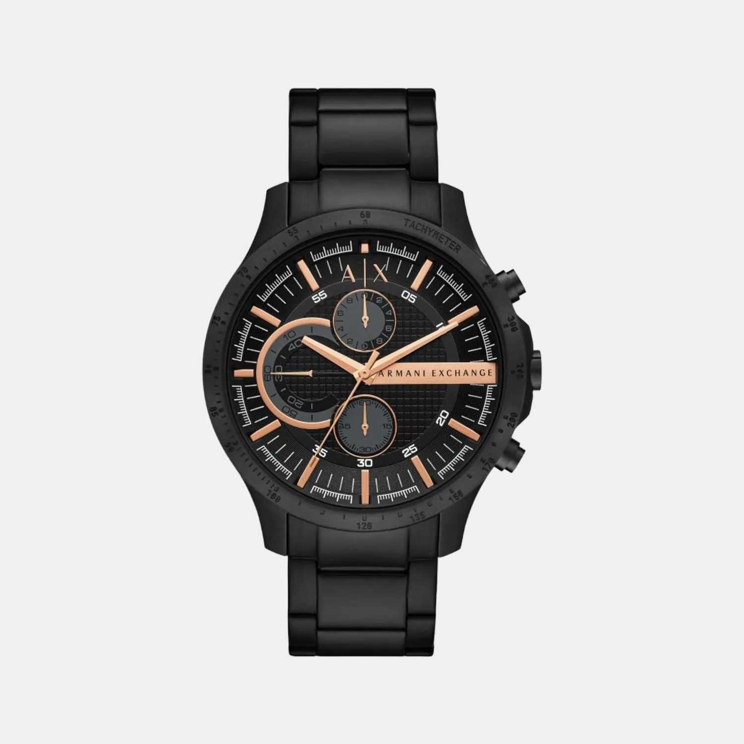 Men's Black Stainless Steel Chronograph Watch AX2429