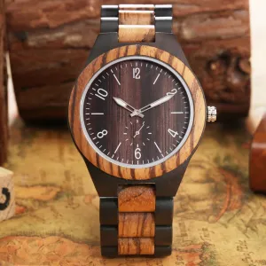 Men's Quartz Wooden Watch