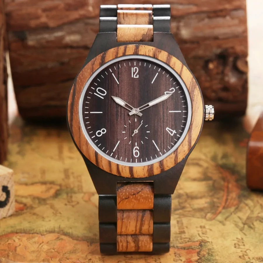 Men's Quartz Wooden Watch