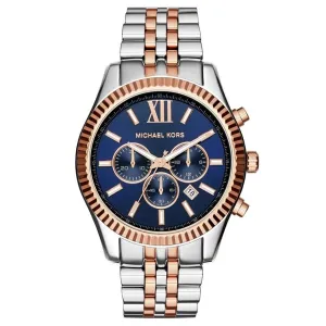 Michael Kors Men’s Quartz Two-tone Stainless Steel Blue Dial 45mm Watch MK8412