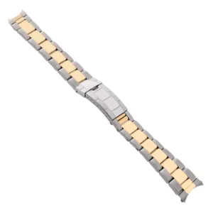 OYSTER WATCH BAND FOR 36MM ROLEX DATE PERPETUAL TWO TONE  SILVER FLIP LOCK CLASP
