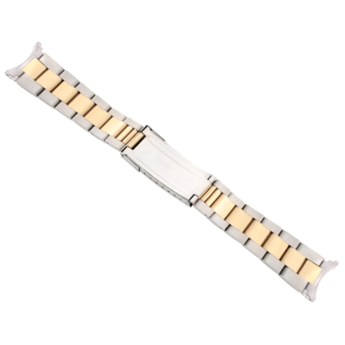 OYSTER WATCH BAND FOR 36MM ROLEX DATE PERPETUAL TWO TONE  SILVER FLIP LOCK CLASP