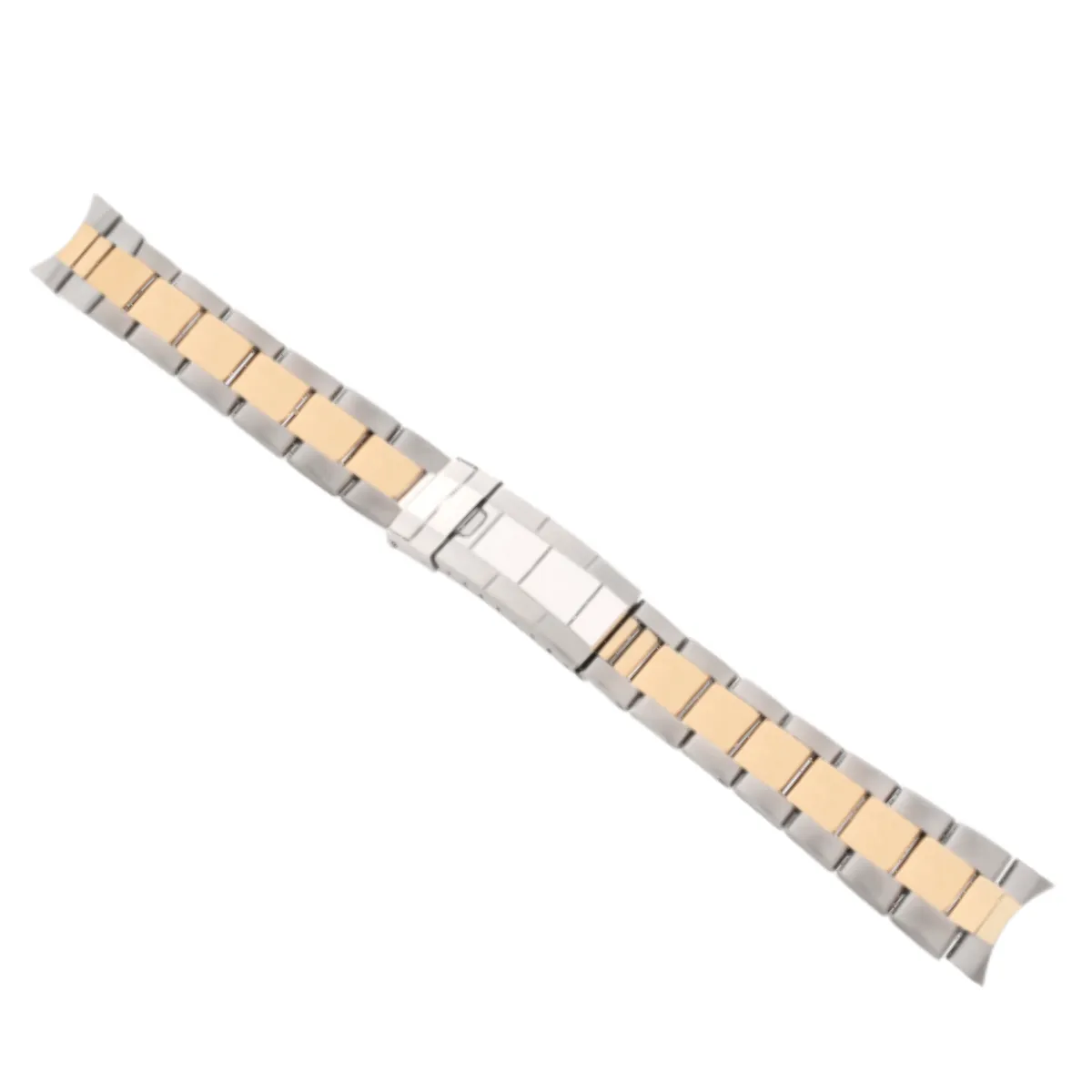 OYSTER WATCH BAND FOR 36MM ROLEX DATE PERPETUAL TWO TONE  SILVER FLIP LOCK CLASP