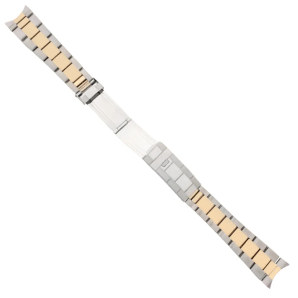 OYSTER WATCH BAND FOR 36MM ROLEX DATE PERPETUAL TWO TONE  SILVER FLIP LOCK CLASP
