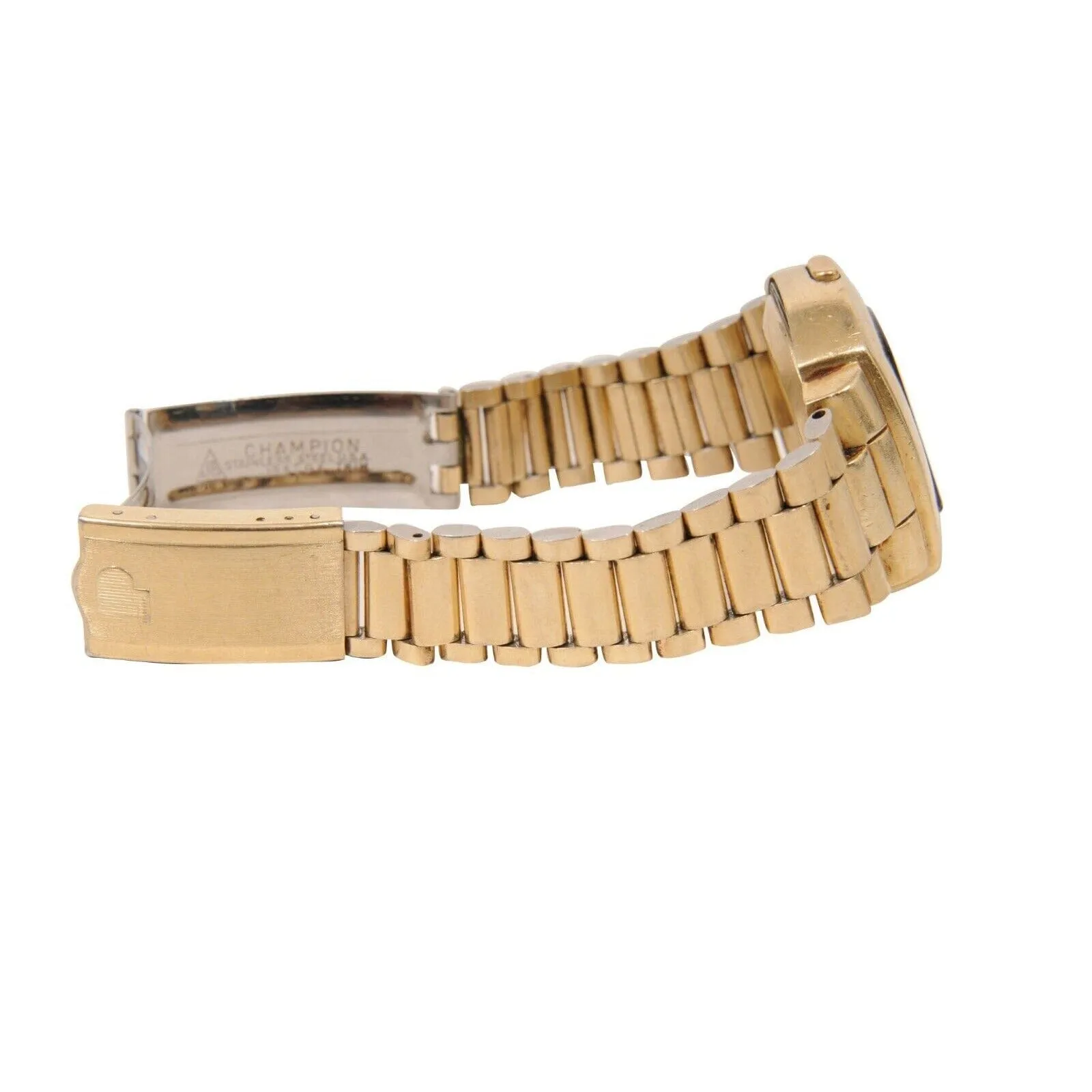 P2 Vintage 1970's Digital Wrist Watch 14k Gold Plated