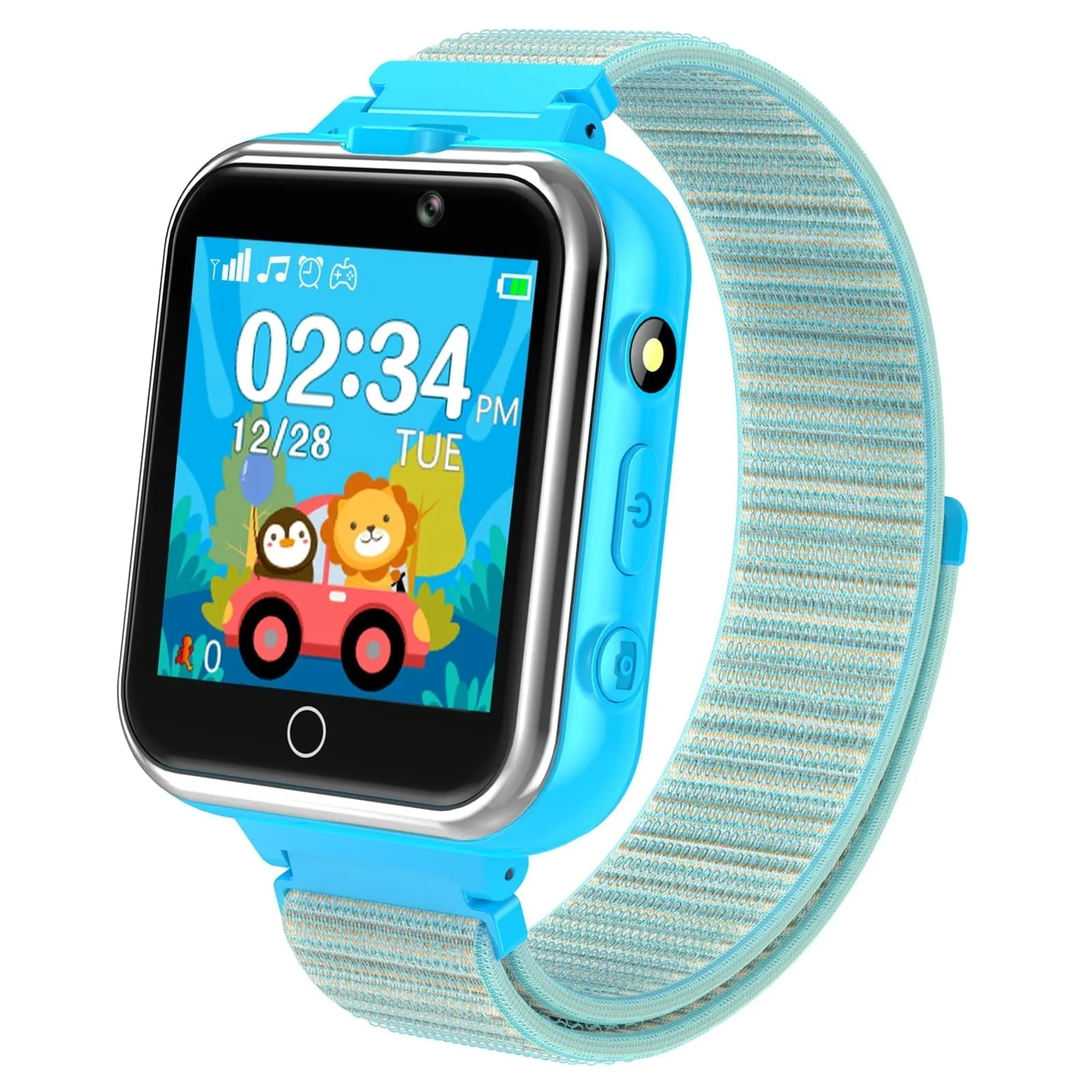 PTHTECHUS 1.54"Smart Watch for Boys Girls,Smartwatch for Kids with Dual Camera Games Pedometer Video MP3 Flashlights Calculator Alarm Clock Children Touch Screen Black