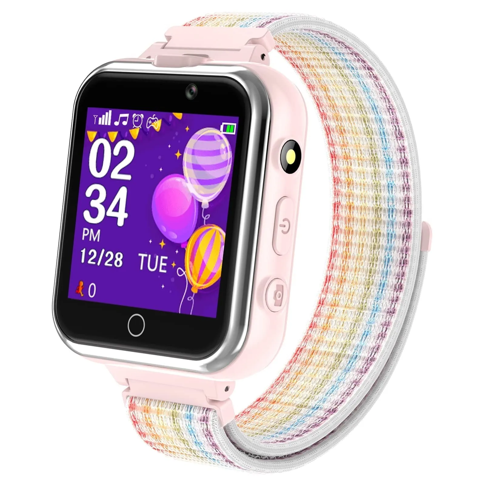 PTHTECHUS 1.54"Smart Watch for Boys Girls,Smartwatch for Kids with Dual Camera Games Pedometer Video MP3 Flashlights Calculator Alarm Clock Children Touch Screen Black