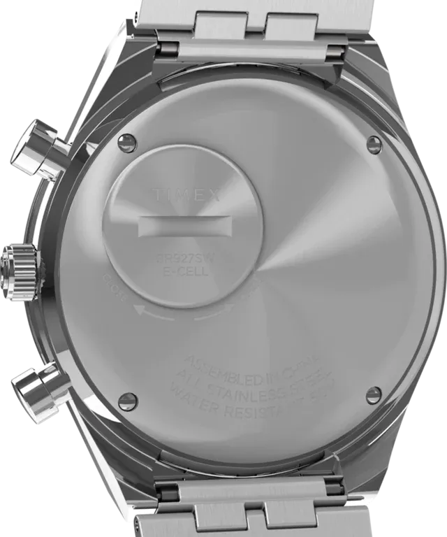 Q Timex Chronograph 40mm Stainless Steel Bracelet Watch