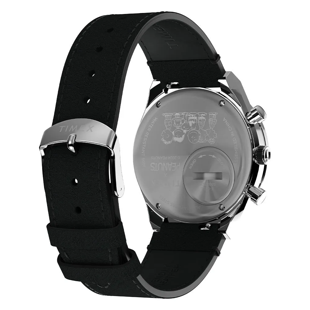 Q Timex x Peanuts Chronograph 40mm Leather Band