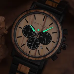 Quartz Watch For Men Luxury Wood Wrist Watches