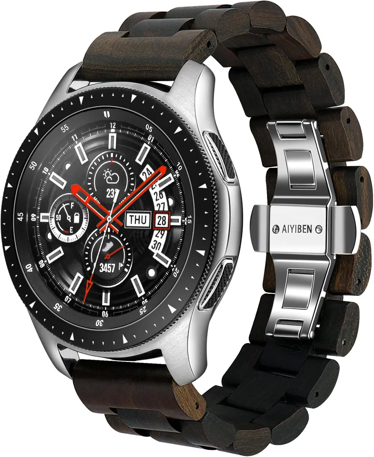 Quick Release Watch Band, Natural Wood Watch Band, Choice of Strap Colour and Width 18mm, 19mm, 20mm, 21mm, 22mm, 23mm or 24mm