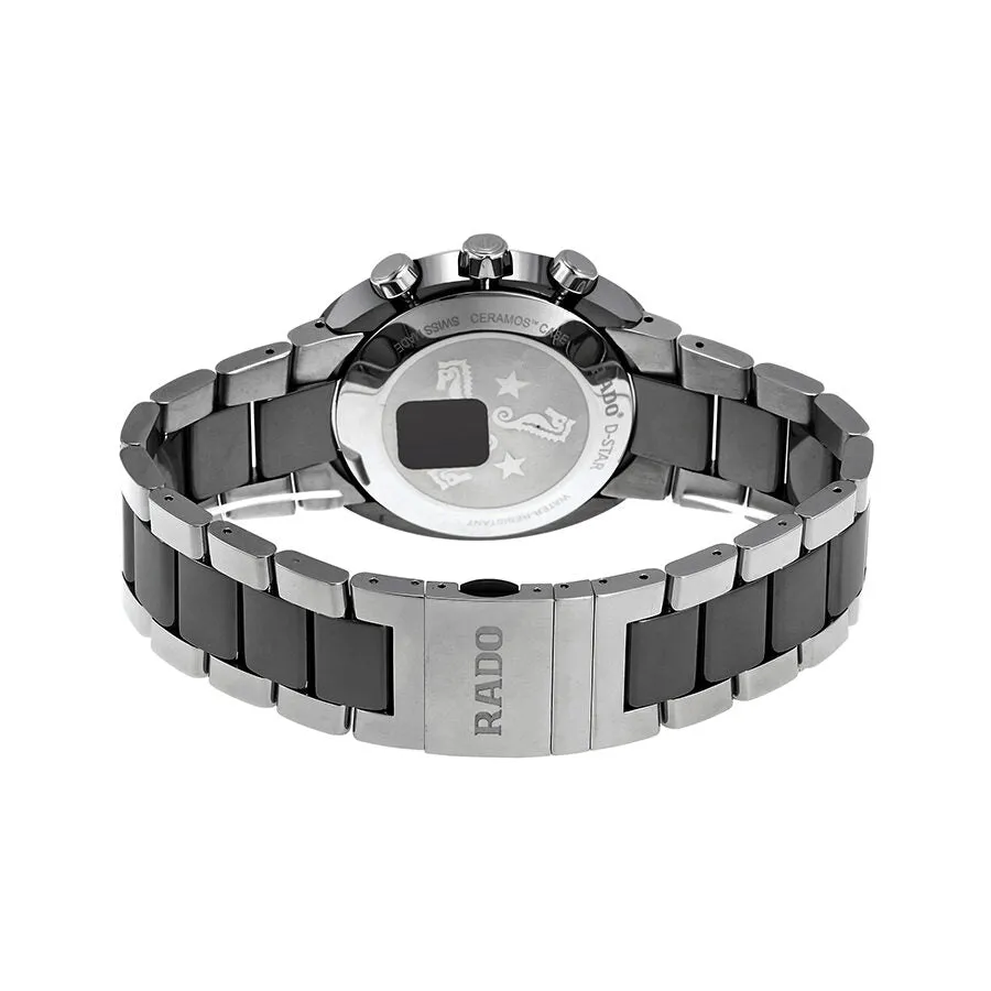 Rado D-Star Chronograph Grey Dial Two-Tone Ceramic Men's Watch R15937102