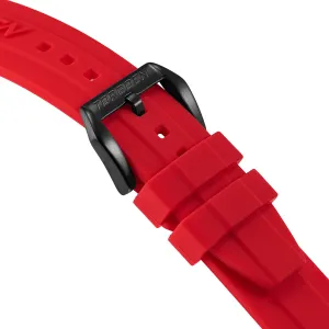 Red Silicone Strap | 24mm Black Buckle