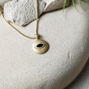 Round All Seeing Eye Necklace Protection Pendant By La Lovely