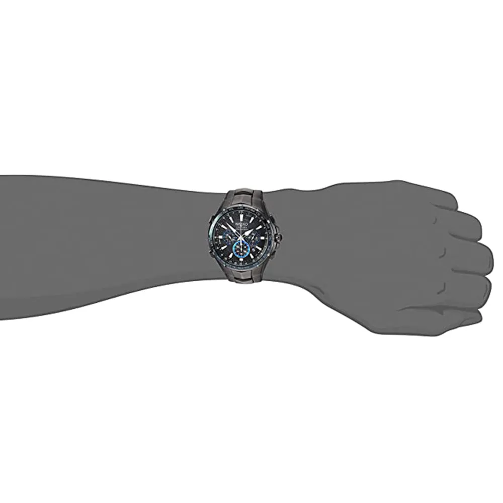 Seiko Mens Black Dial Band Stainless steel Dress Watch - SSG021