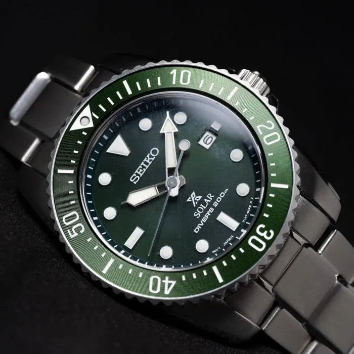 Seiko Prospex Compact Solar Scuba Diver's Green Dial Watch