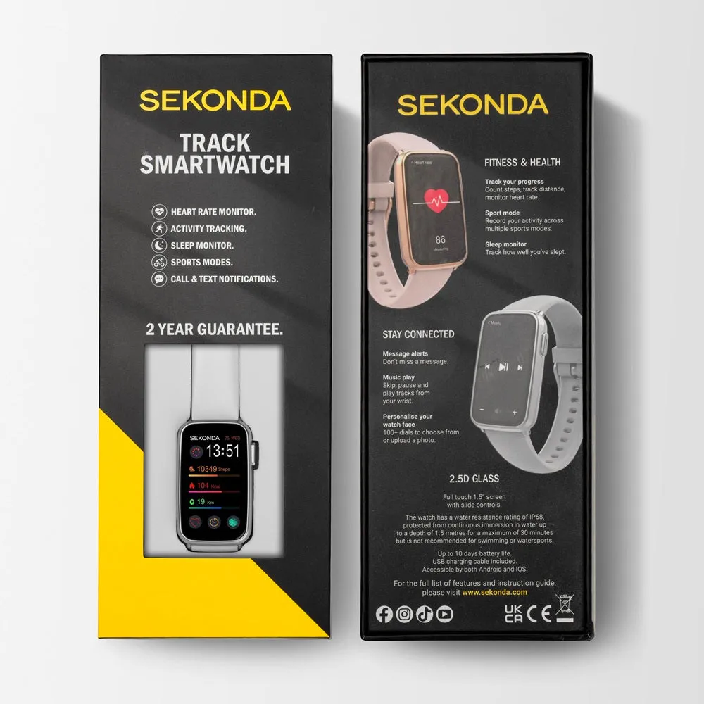 Sekonda Track Smart Watch Grey Case and Silicone Strap 30169