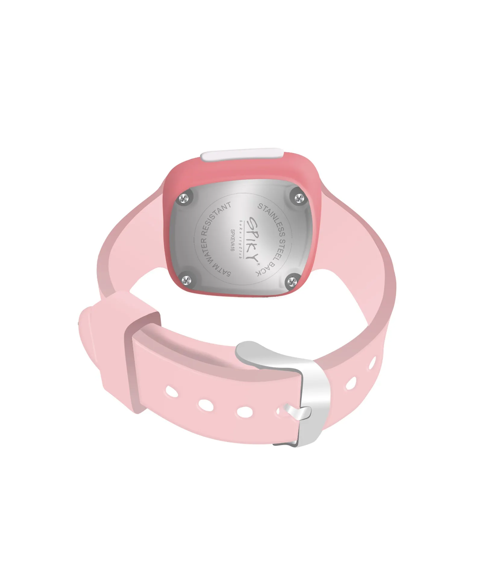 Spiky Unique Square Digital Watch for Kids - Green