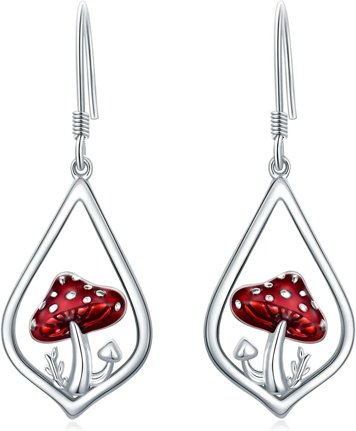 Sterling Silver Dangle Drop Leverback Stud Earrings