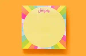 Sunshine Sticky Reminder Note Cube