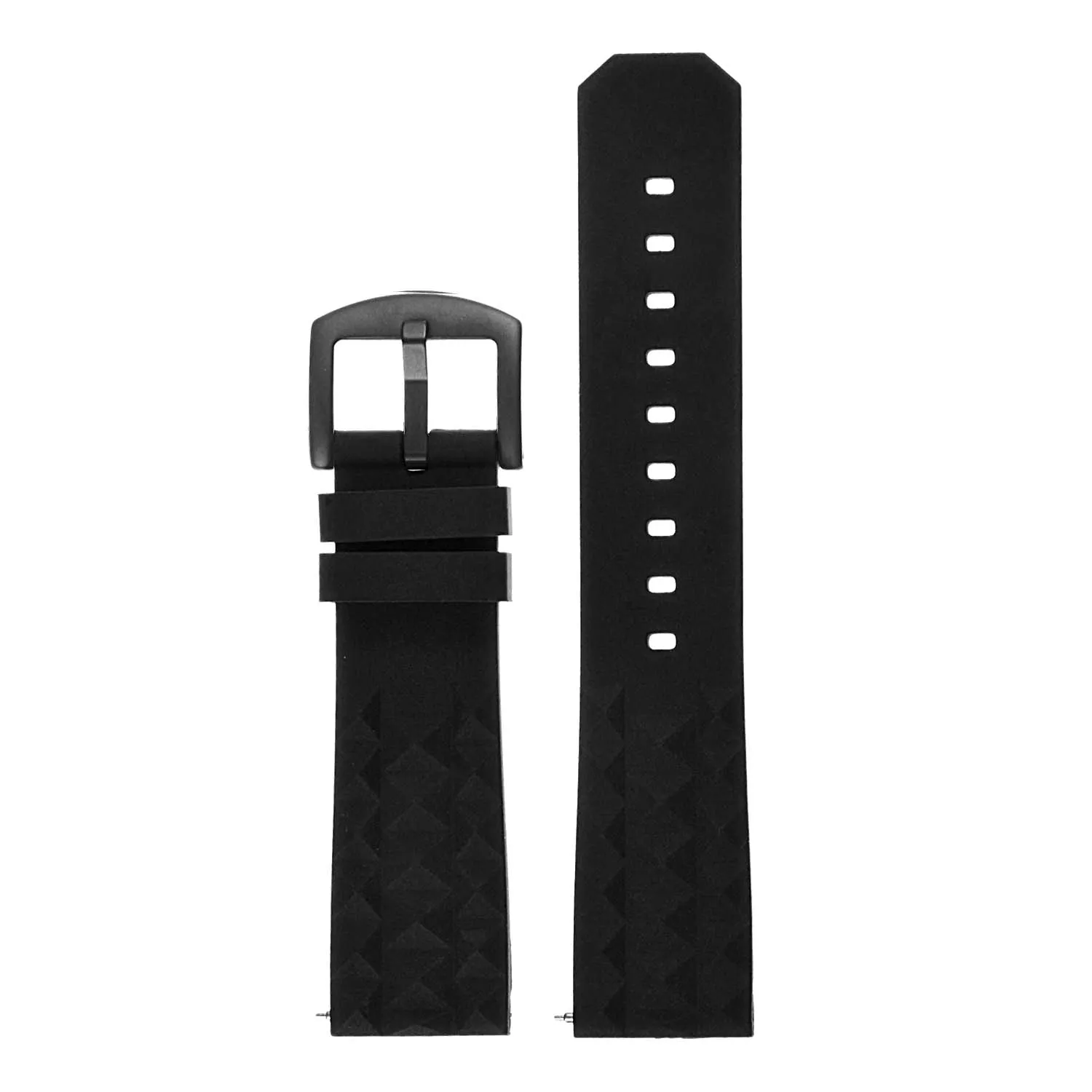 Super Waffle Rubber Strap w/ Matte Black Buckle