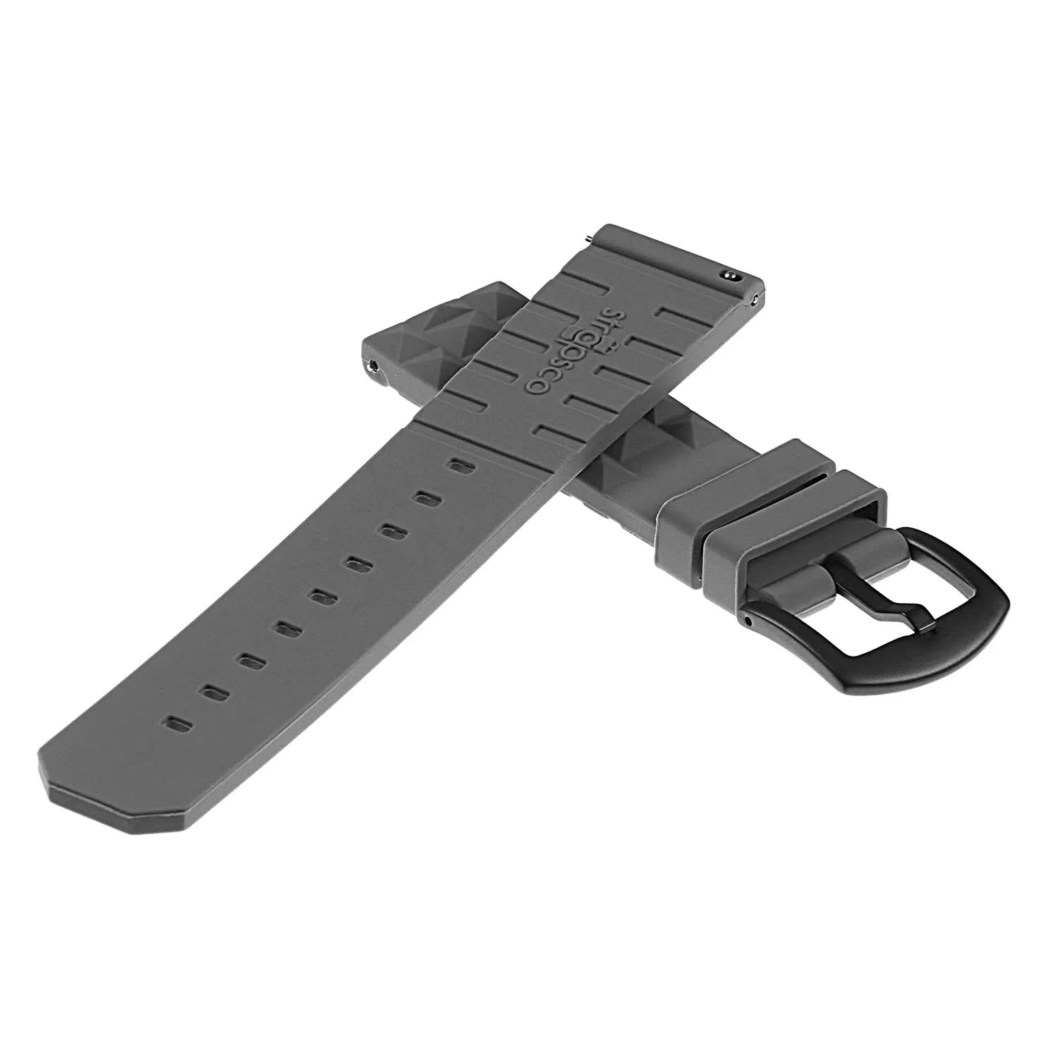 Super Waffle Rubber Strap w/ Matte Black Buckle