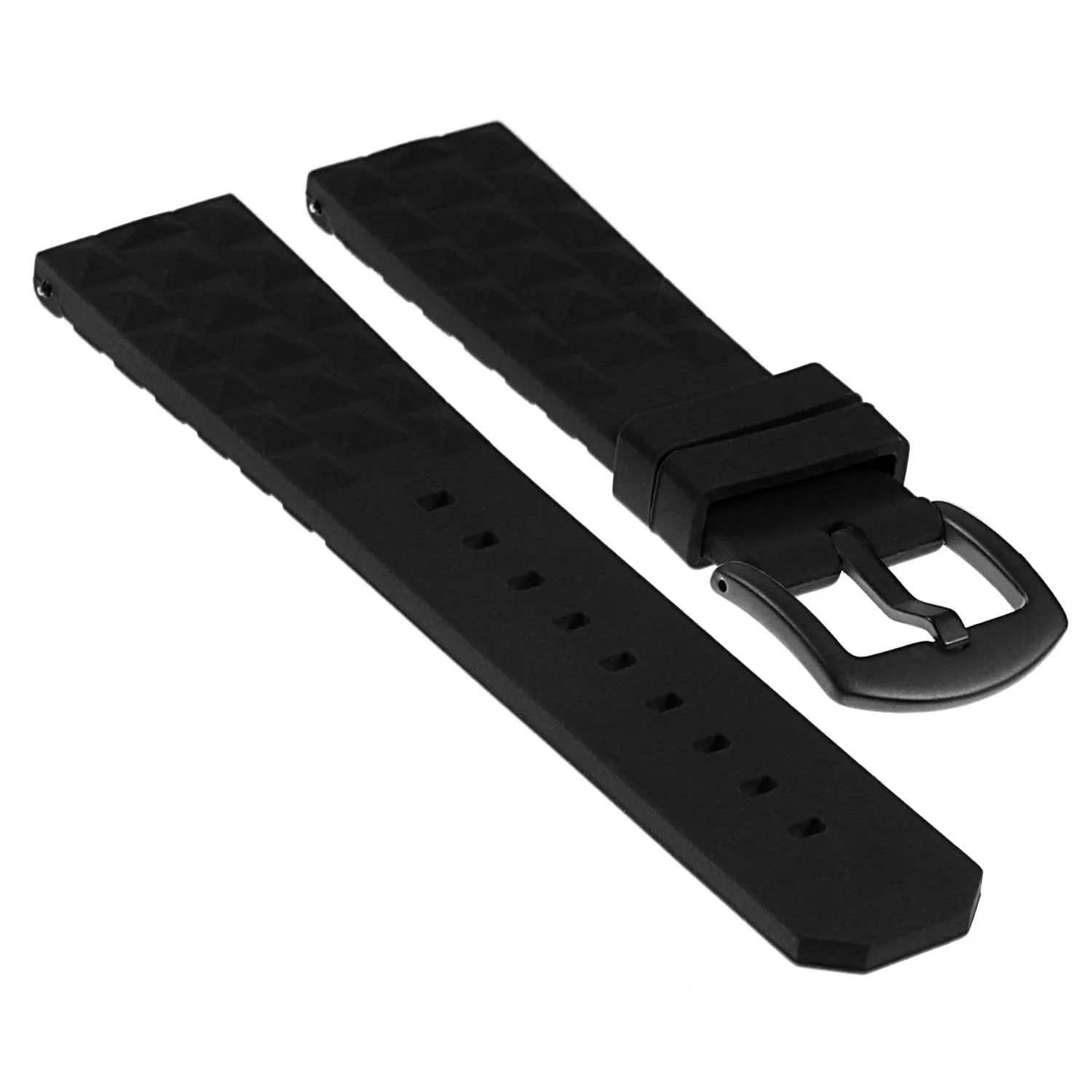 Super Waffle Rubber Strap w/ Matte Black Buckle