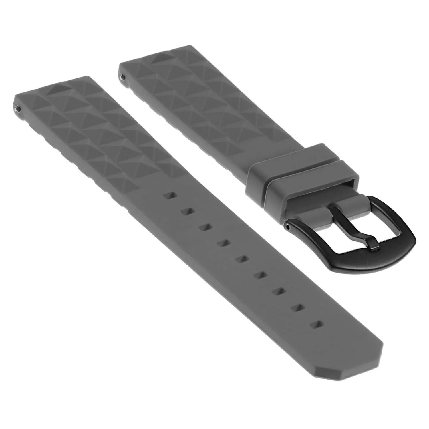 Super Waffle Rubber Strap w/ Matte Black Buckle