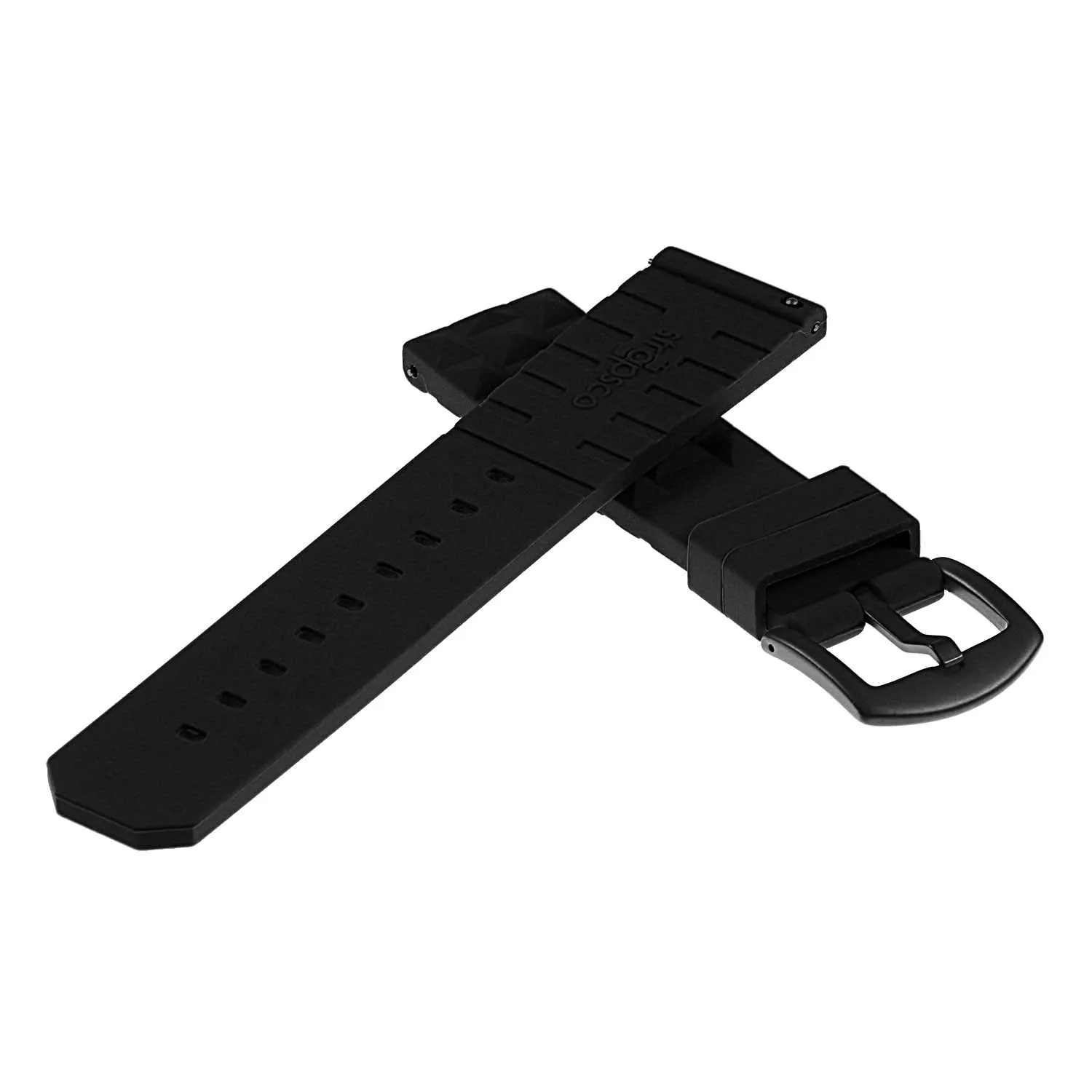 Super Waffle Rubber Strap w/ Matte Black Buckle