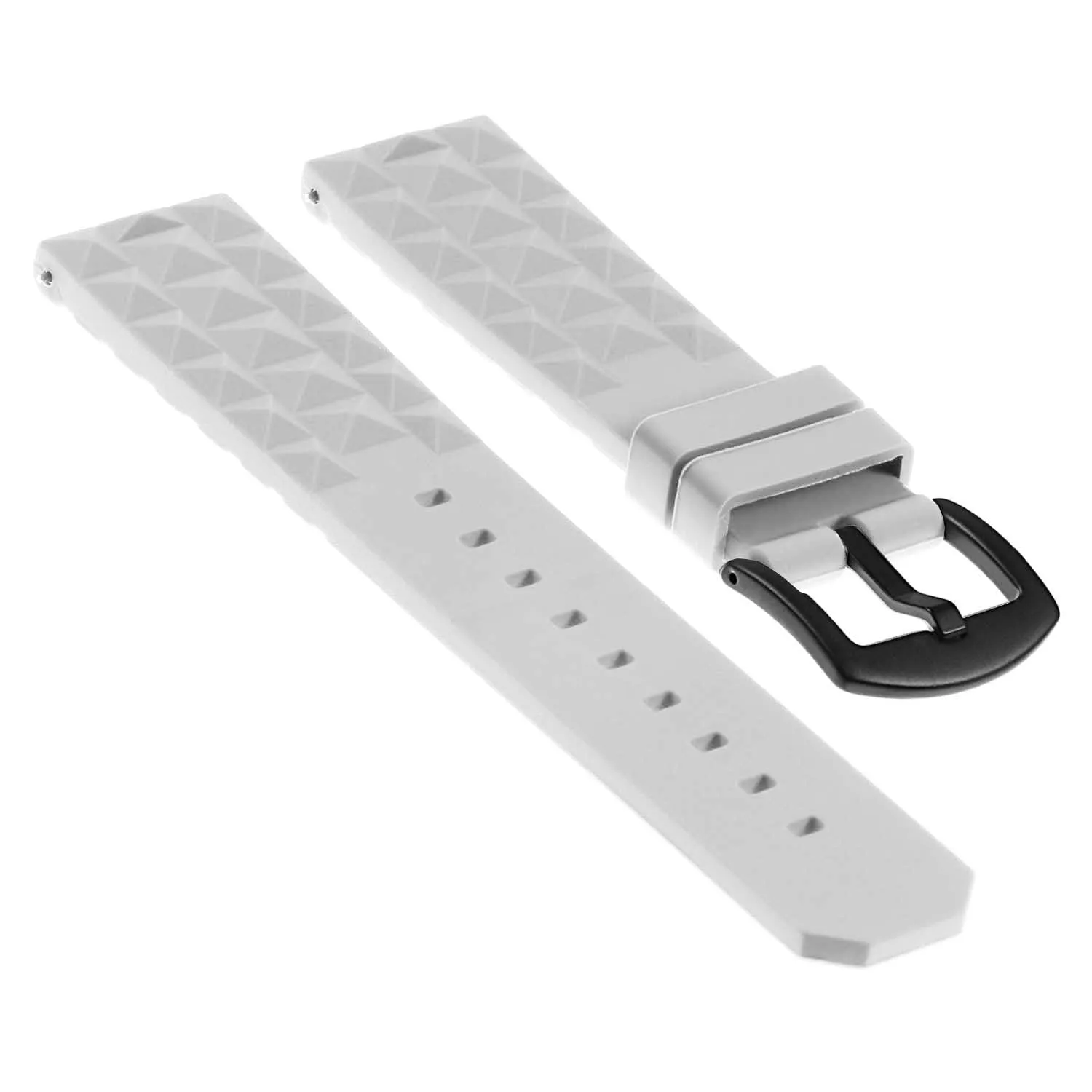 Super Waffle Rubber Strap w/ Matte Black Buckle