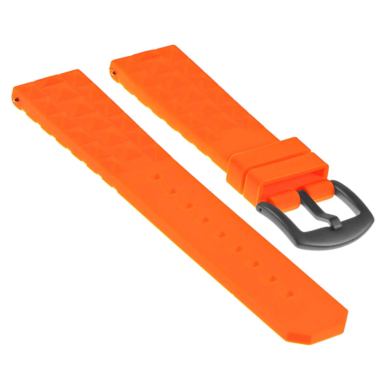 Super Waffle Rubber Strap w/ Matte Black Buckle