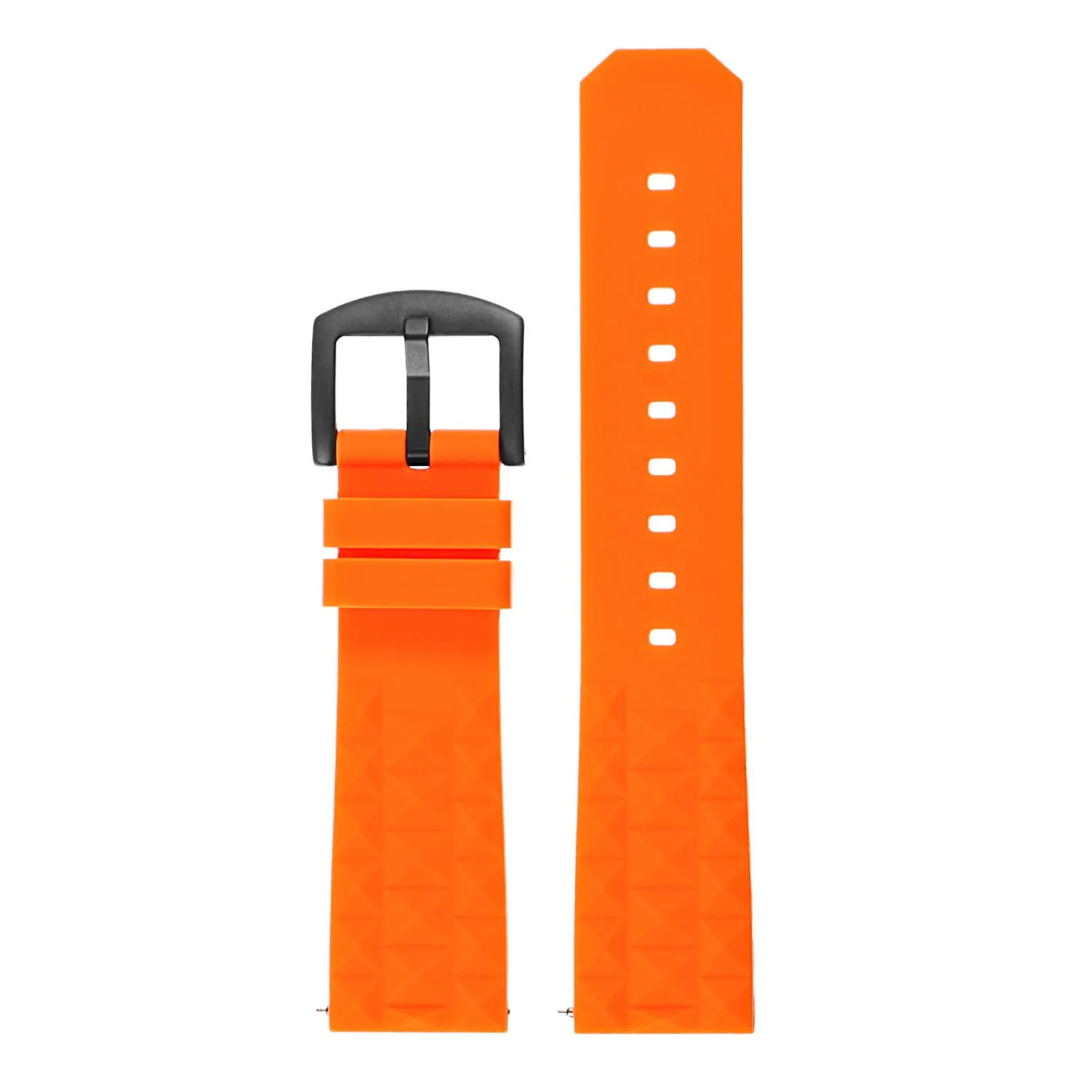 Super Waffle Rubber Strap w/ Matte Black Buckle