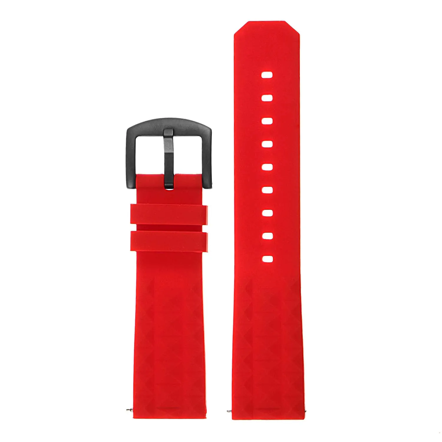 Super Waffle Rubber Strap w/ Matte Black Buckle