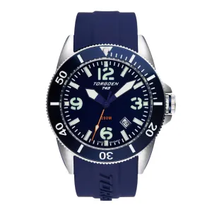 T43 Navy Diver Sapphire | 44mm, Navy Silicone Strap