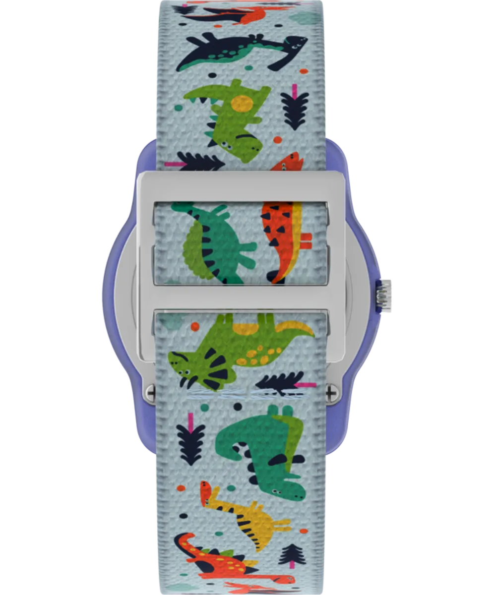 TIMEX TIME MACHINES® 29mm Dinosaur Elastic Fabric Kids Watch