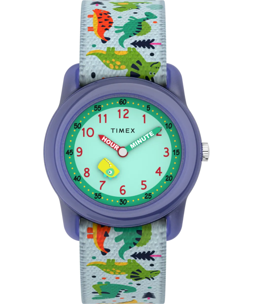 TIMEX TIME MACHINES® 29mm Dinosaur Elastic Fabric Kids Watch