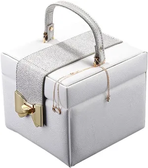 Travel Jewelry Box Organizer Small Jewelry Case, 3 Layer Jewelry Storage Box Portable Display Holder for Cute Jewelry Case for Girls Women, Rings, Earrings, Storage Holder