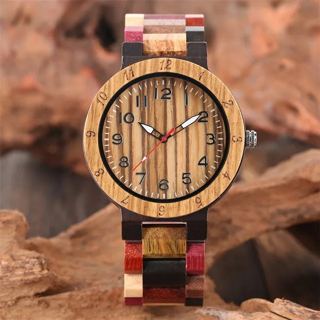 Unique Colorful Wood Watch
