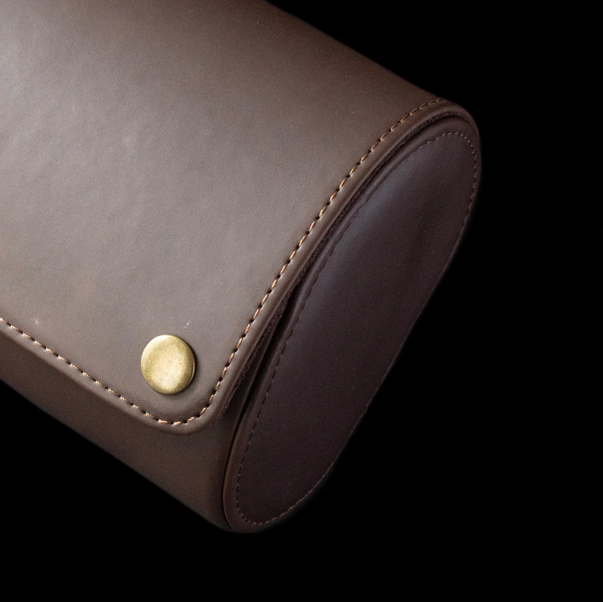 Watch Roll - Luxury Dark Brown 2 Slot Brown Slider