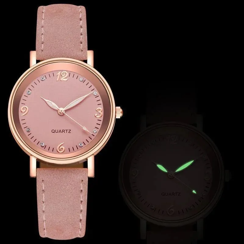 Watches for Women Leather Band Luxury Quartz Bracelet Watch