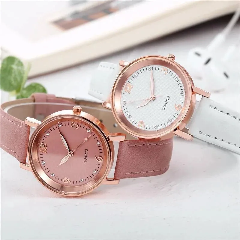 Watches for Women Leather Band Luxury Quartz Bracelet Watch