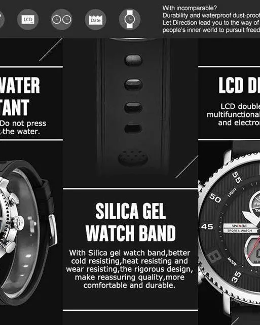 WEIDE WH6106-1C Multi-function watches made in japan