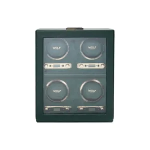 Wolf British Racing Green 4 Piece Watch Winder